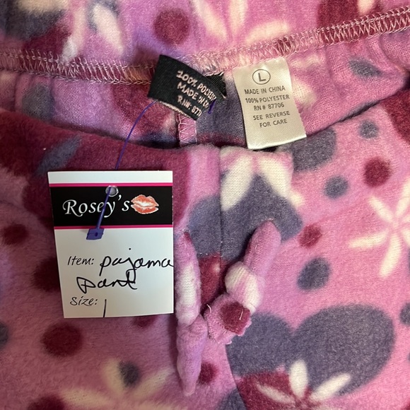 Large purple pajama pants.  NEW WITH TAGS. - Picture 2 of 3